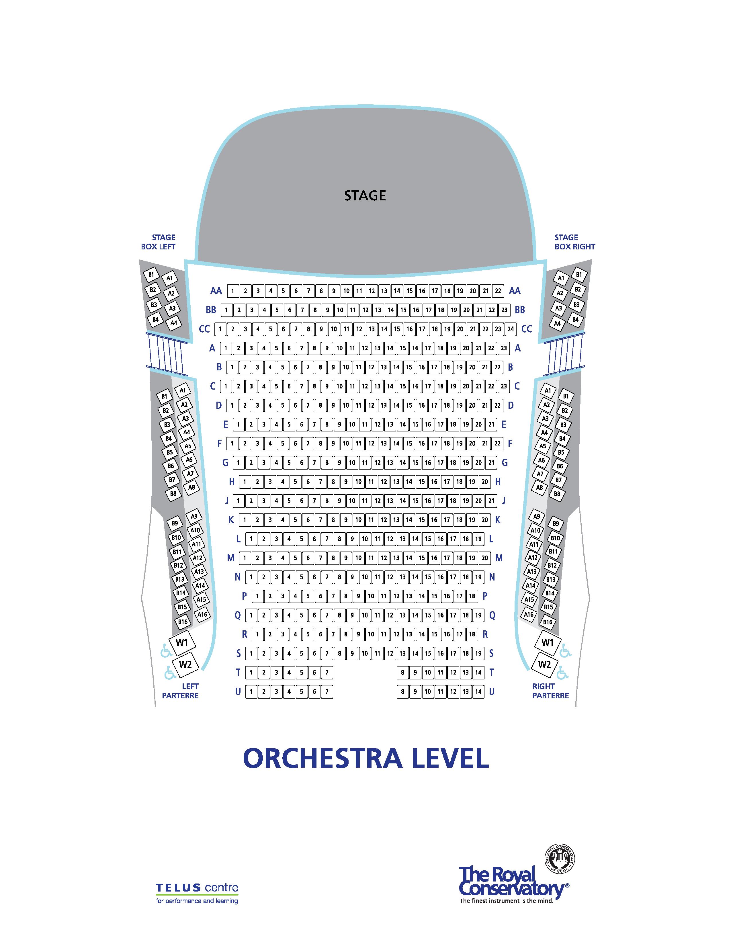 Koerner Hall Seating Chart - Orchestra